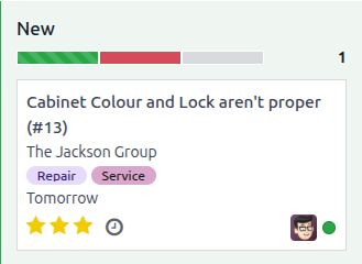 A stage progress bar broken down by status.