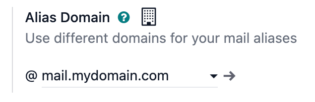 The alias domain of a company.