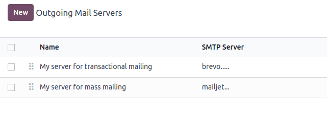 Two outgoing mail servers, one for transactional mail and one for mass mailing.